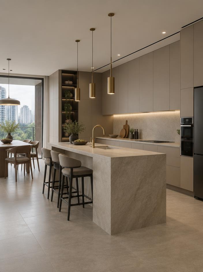 Minimal completed kitchen